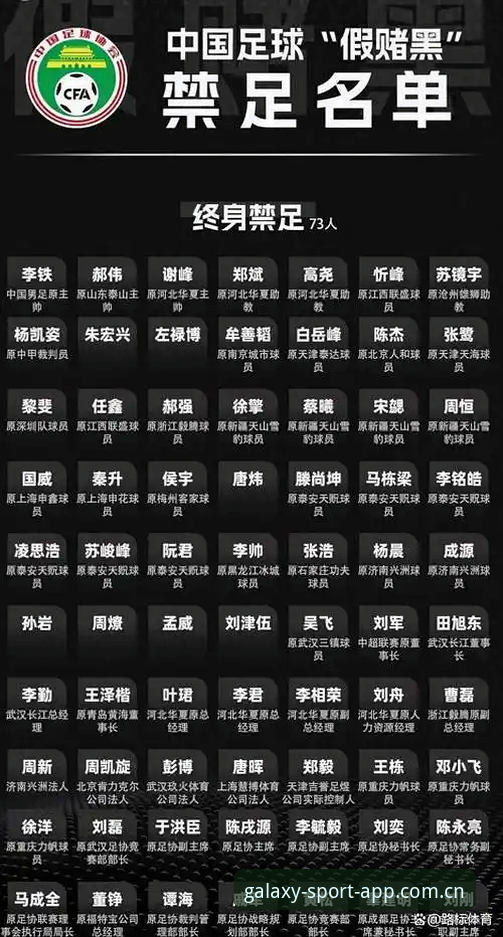 星空体育快速安装安卓版 资深用户分享:足协第三批禁足名单深度解读,从星空体育官网看中国足球整顿风暴